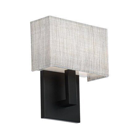 Dweled Manhattan 7in LED Fabric Wall Sconce 2700K in Black WS-131